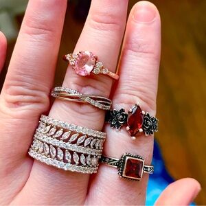 Silver ring lot sizes 7 and 8- Women Jewelry